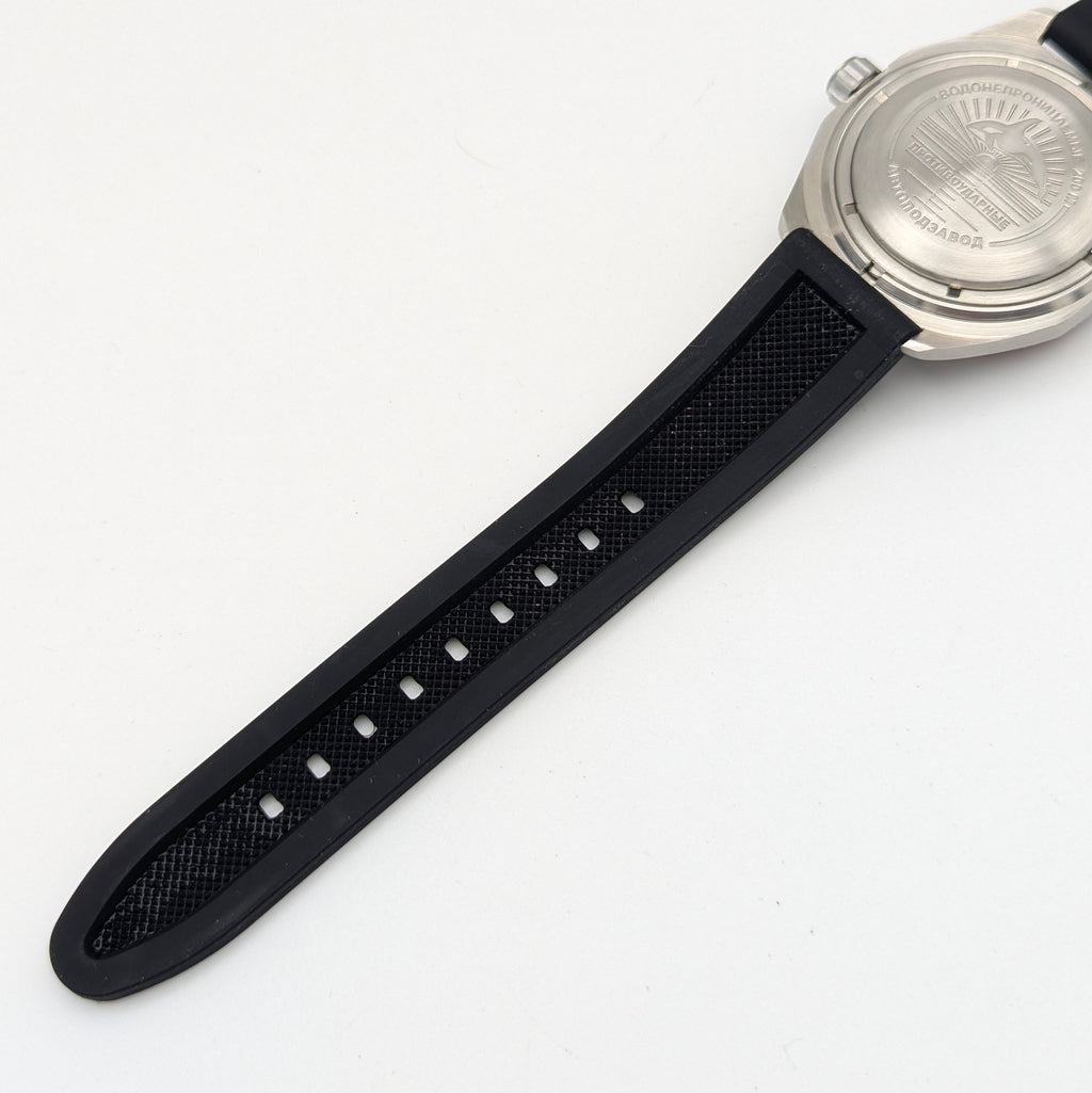 Vostok Komandirskie GMT Automatic — Pepsi Bezel, Black Dial, Men's Watch - Bezel & Hide