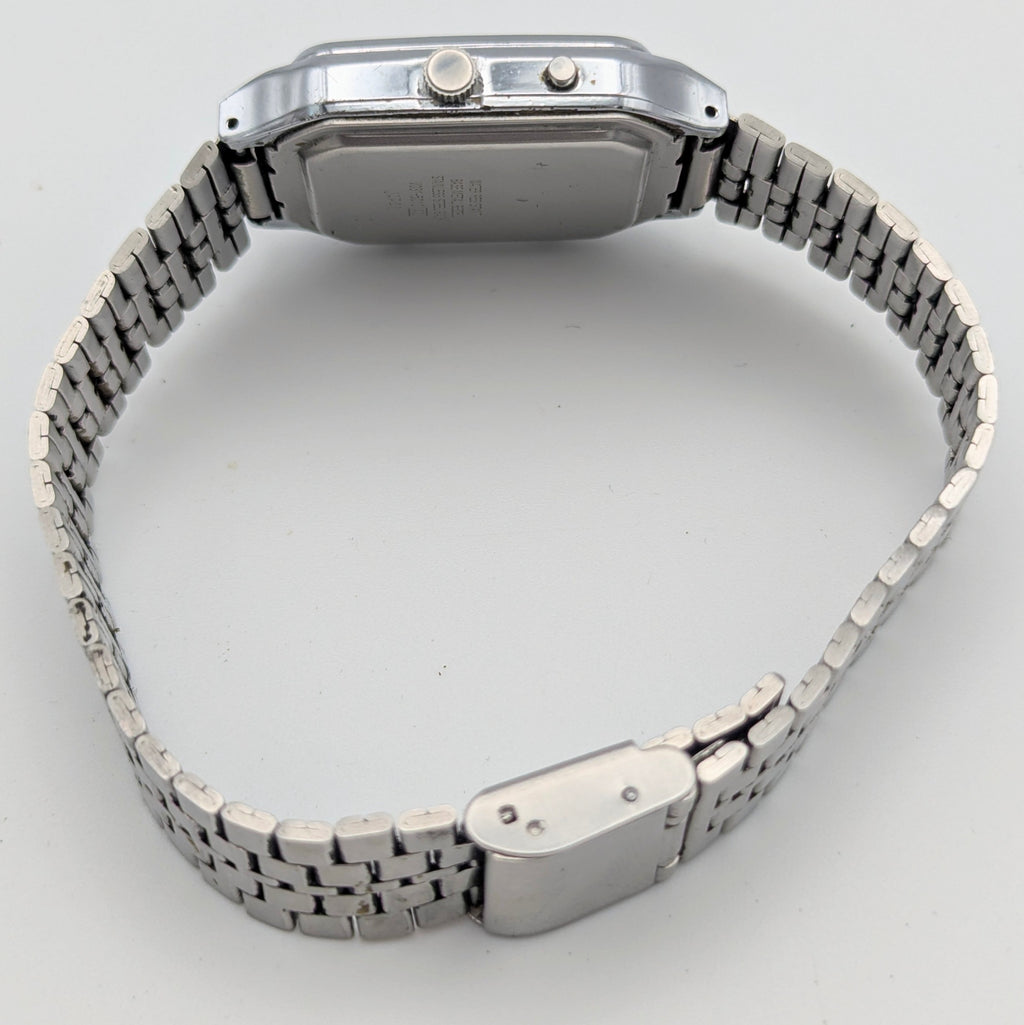 Lorus V031-5010 Ana-Digi Vintage Watch — Black Dial, Steel Bracelet, Sold Naked - Bezel & Hide