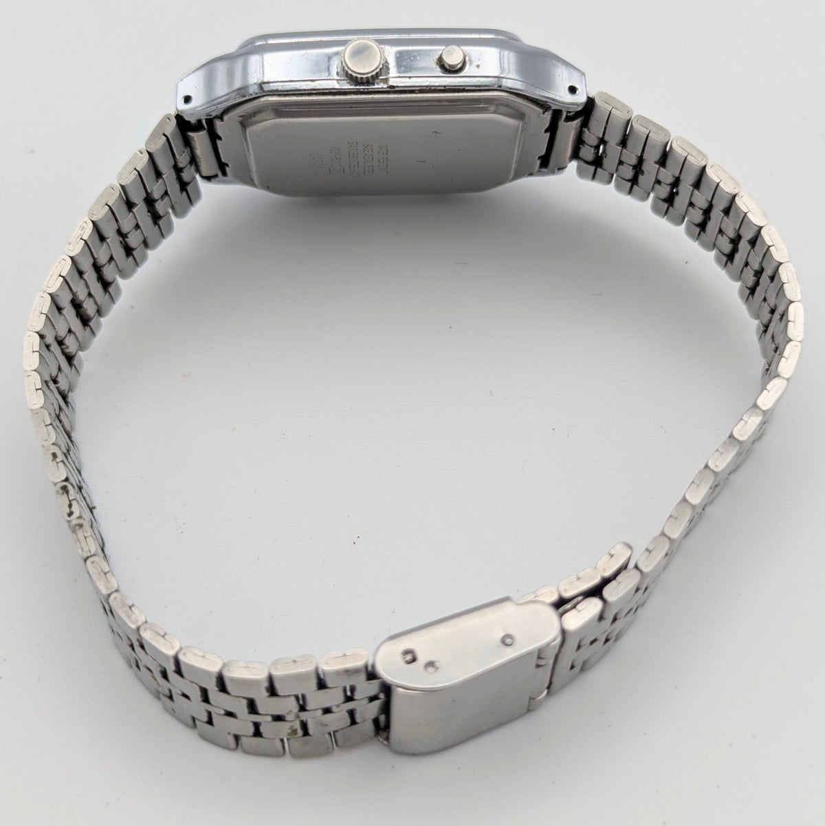 Lorus V031-5010 Ana-Digi Vintage Watch — Black Dial, Steel Bracelet, Sold Naked - Bezel & Hide