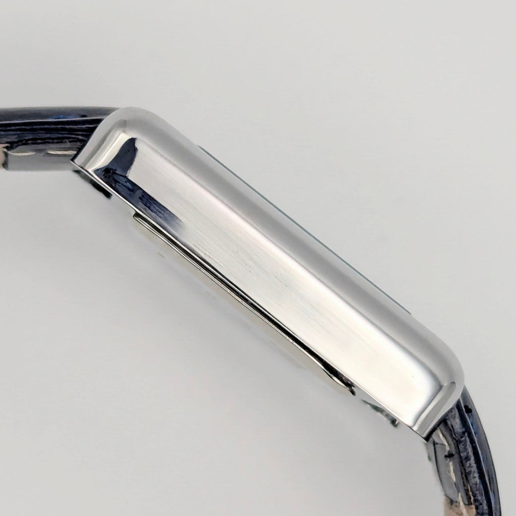 o.W.c Bristol Tank Blue Dial Quartz Watch — Odd Watch Company, Sold Naked - Bezel & Hide