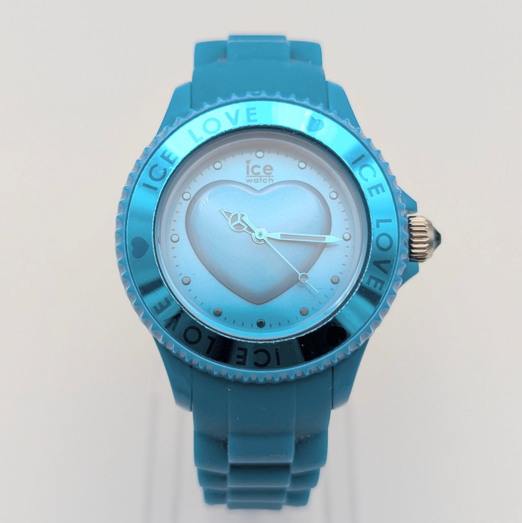 Ice-Watch Ice Love Quartz Watch — Turquoise Silicone, Sold Naked - Bezel & Hide