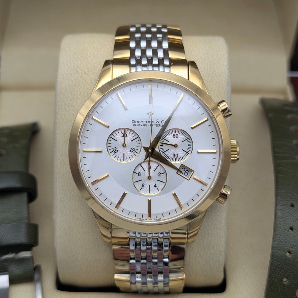Dreyfuss & Co 1953 Series Quartz Chronograph - Bezel & Hide