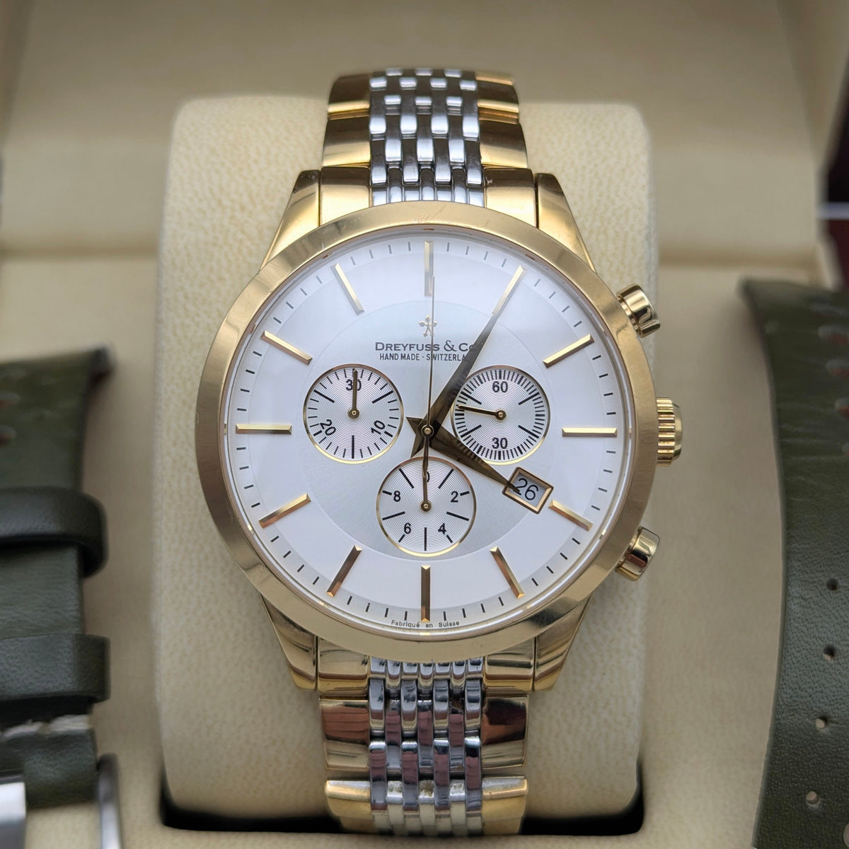 Dreyfuss & Co 1953 Series Quartz Chronograph - Bezel & Hide