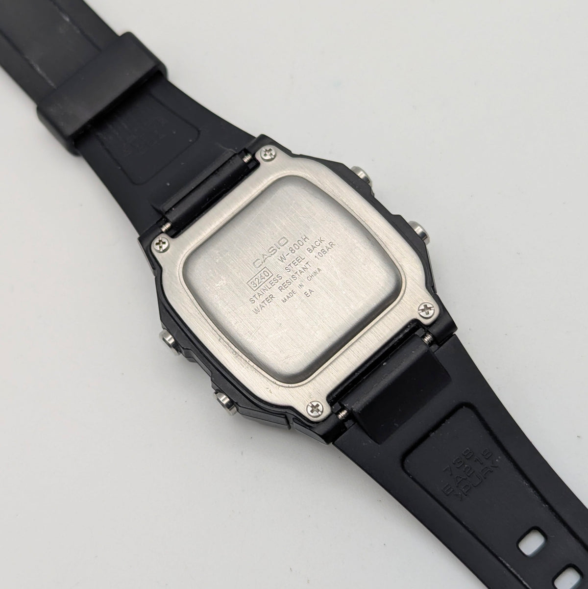 Casio W-800H Digital Watch — 100M Water Resistant, Sold Naked - Bezel & Hide