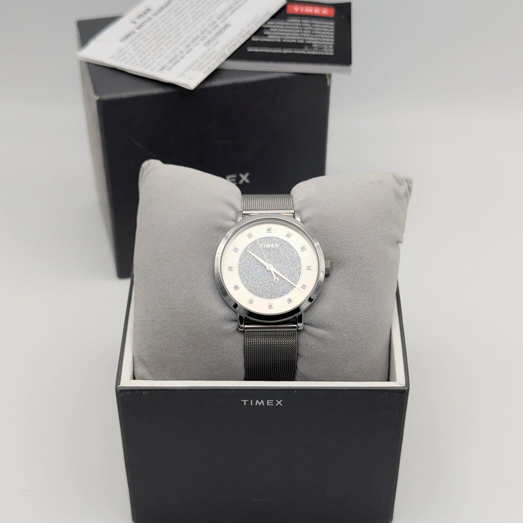 Timex Celestial Women's Quartz Watch — Stardust Dial & Mesh Bracelet, Sold Naked - Bezel & Hide