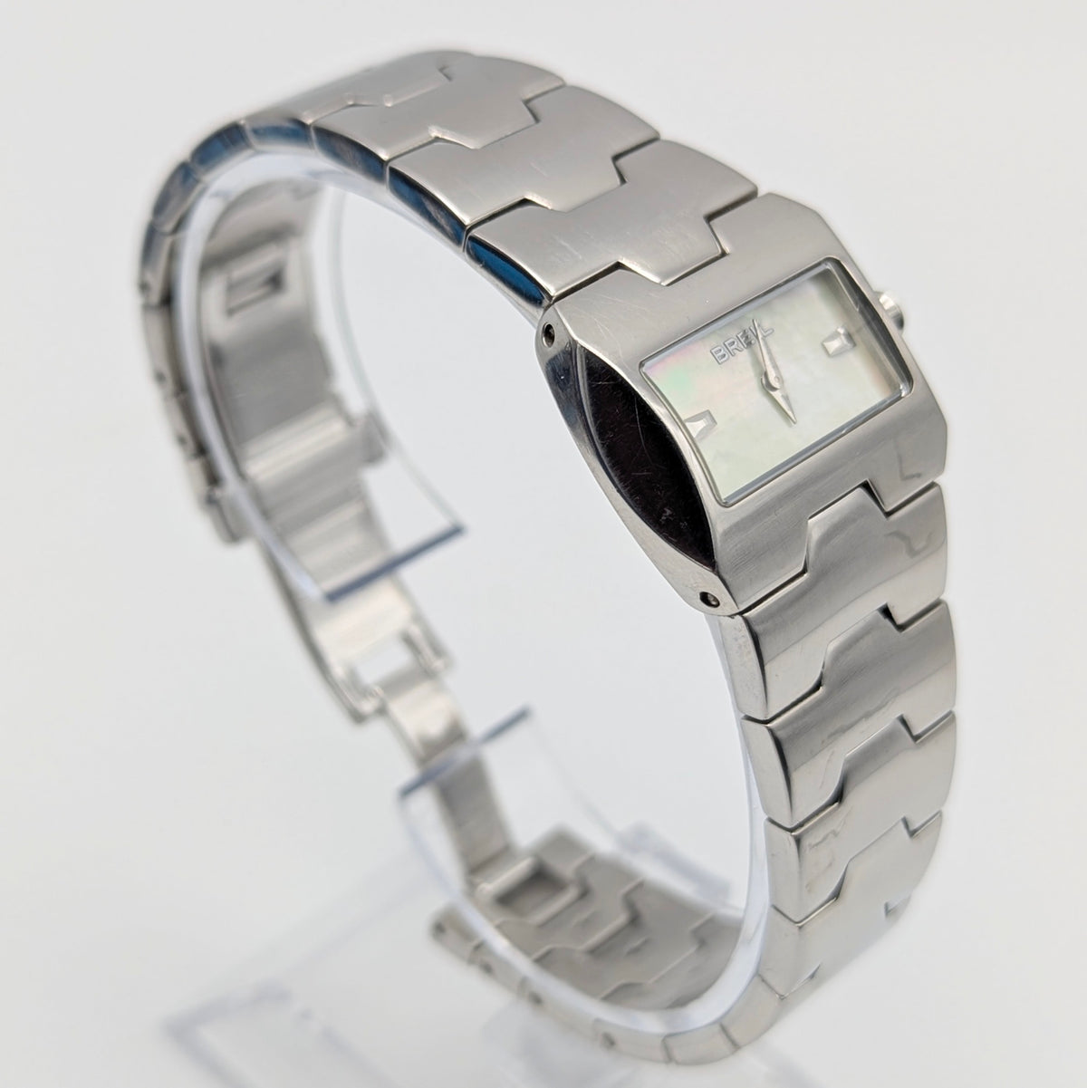 Breil Ladies Quartz Watch — Mother of Pearl Dial, Puzzle-Link Bracelet, Sold Naked - Bezel & Hide