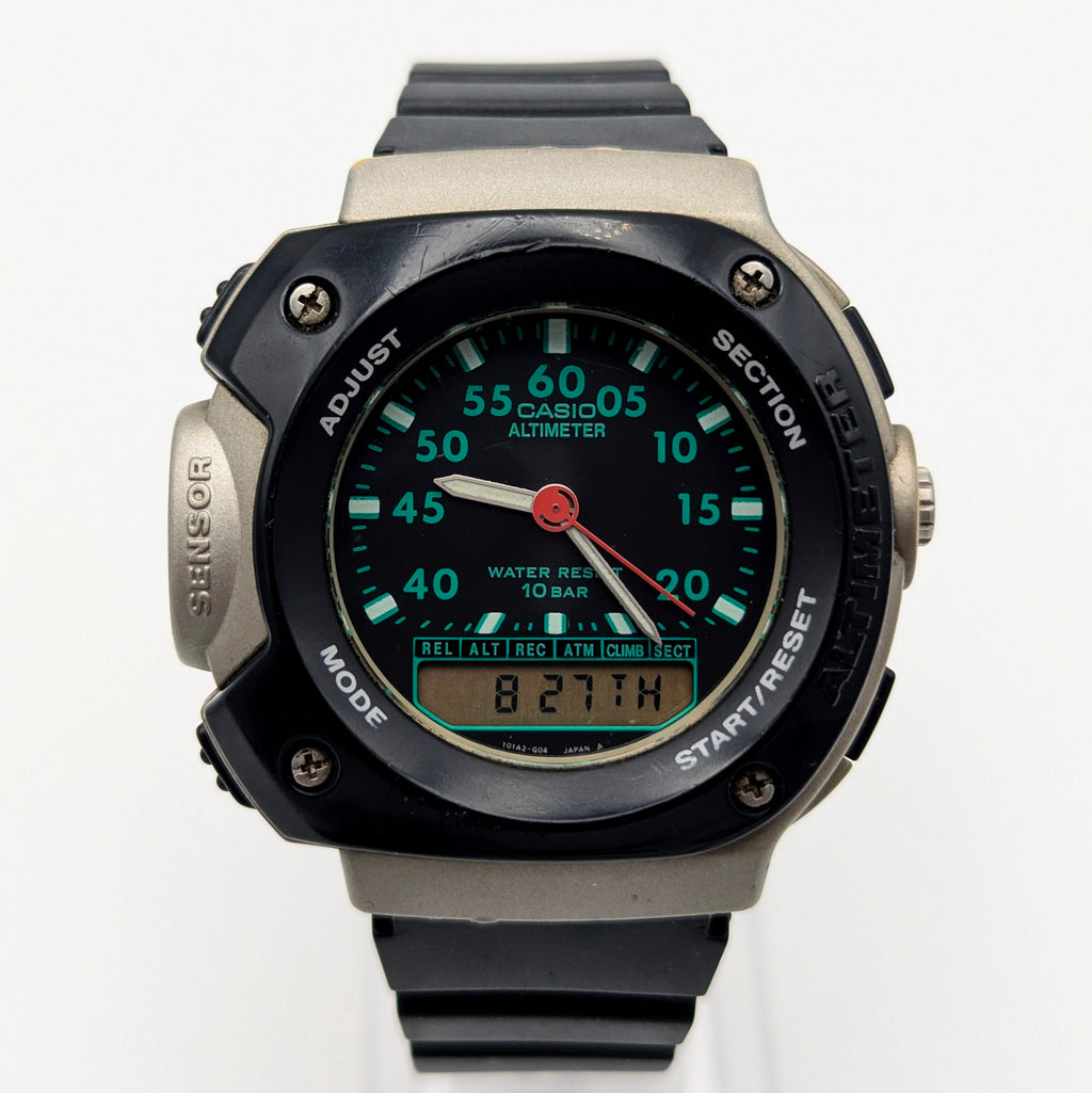 Casio APX-100 Altimeter — A Rare 90s Outdoor Sensor Watch, Sold Naked - Bezel & Hide