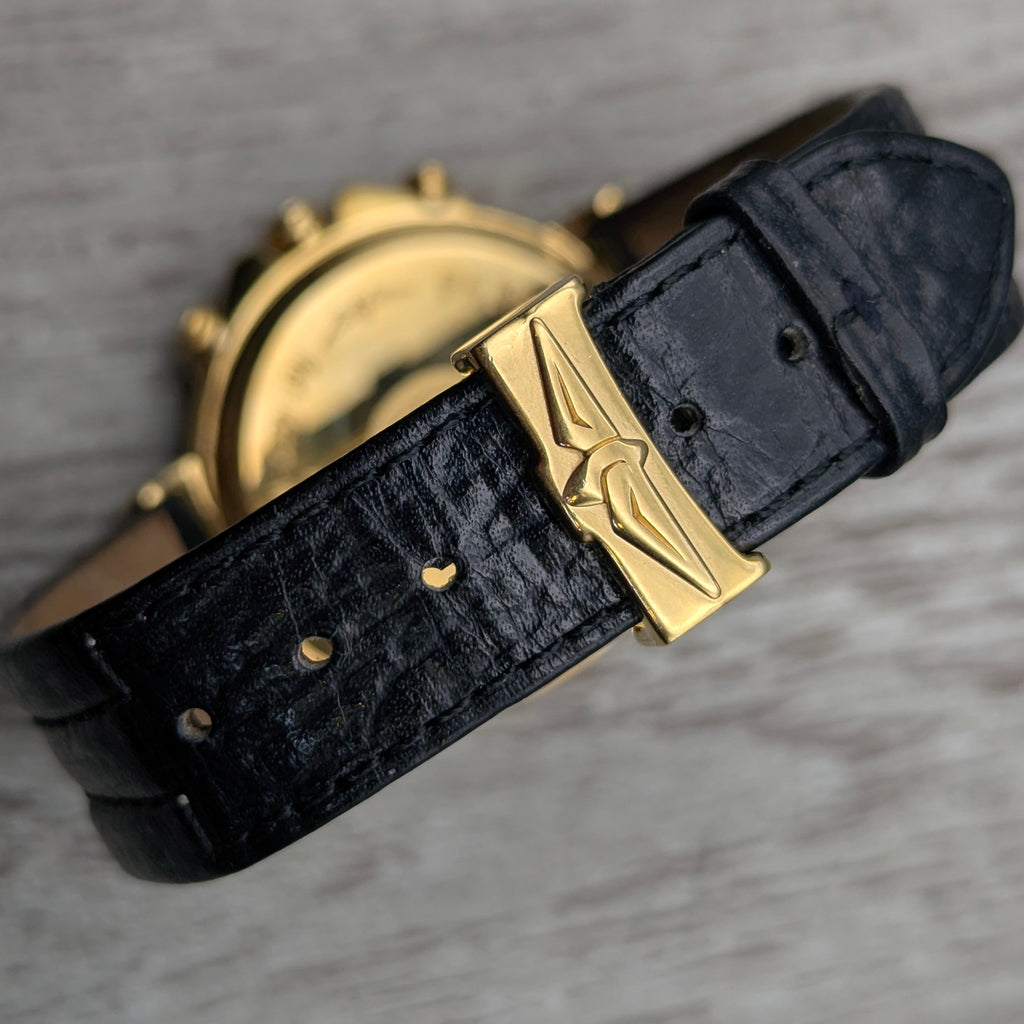 Rotary Kalif Chronograph – Gold Plated. Pre-Owned - Bezel & Hide