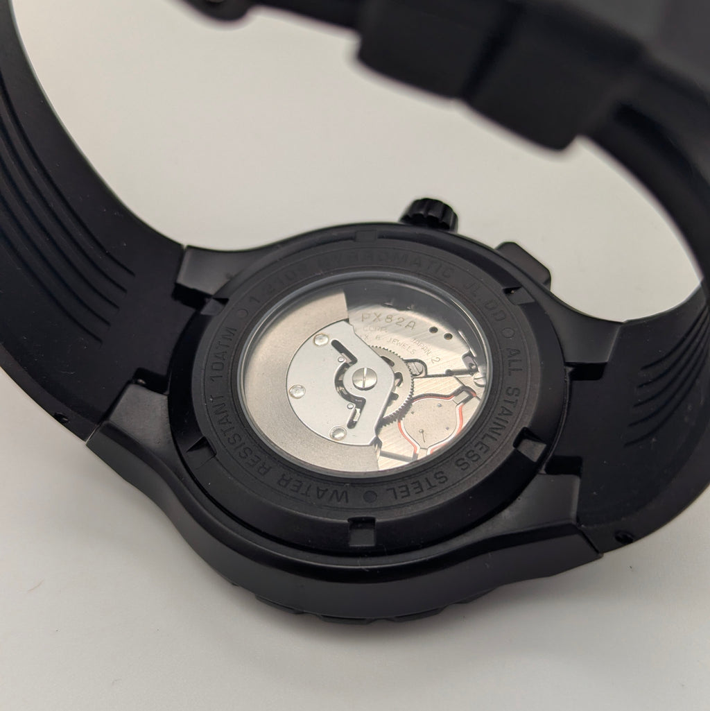 Jacques Lemans Hybromatic 1-2109 Hybrid Quartz Watch, Black & Orange, Boxed