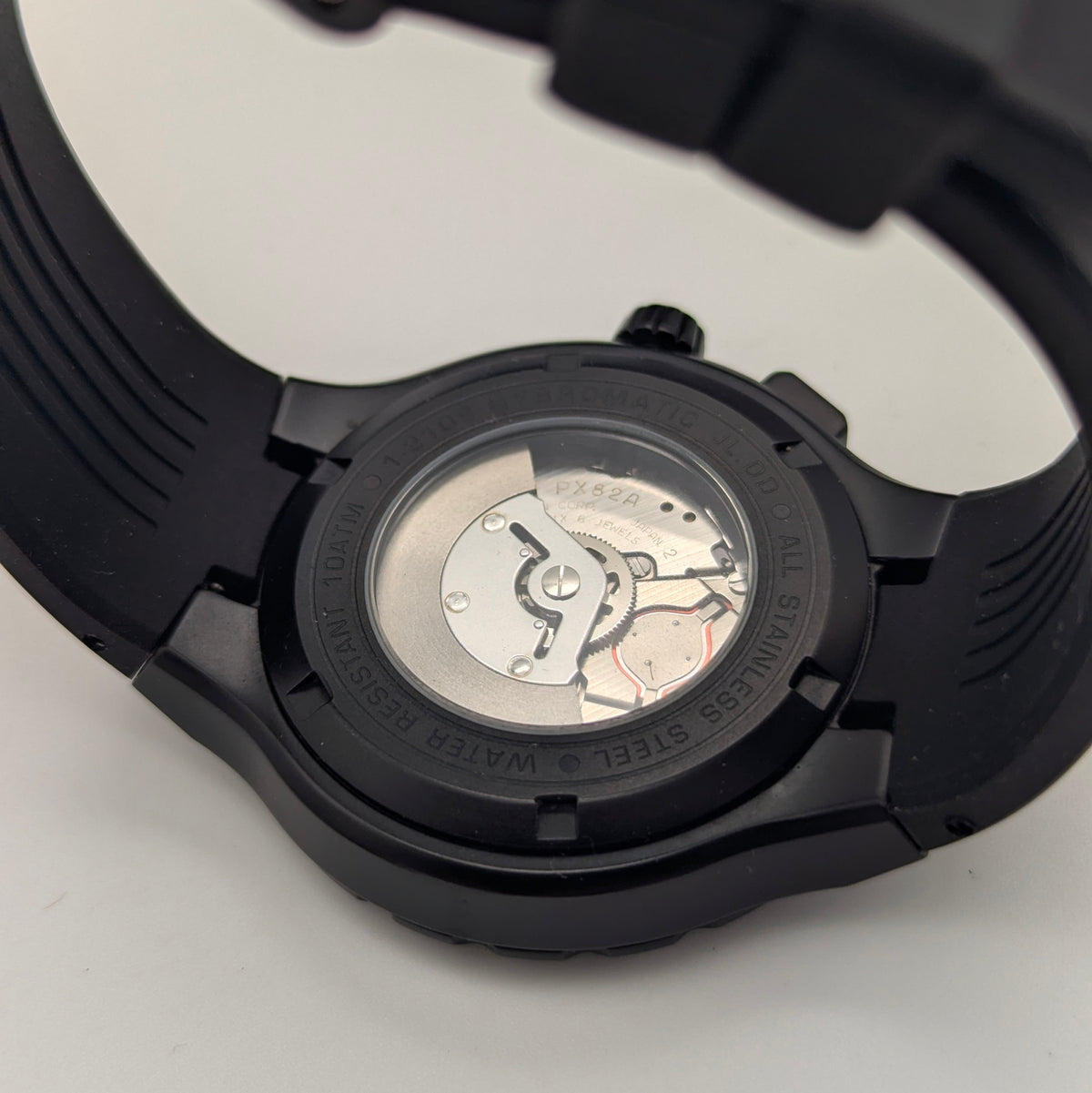 Jacques Lemans Hybromatic 1-2109 Hybrid Quartz Watch, Black & Orange, Boxed