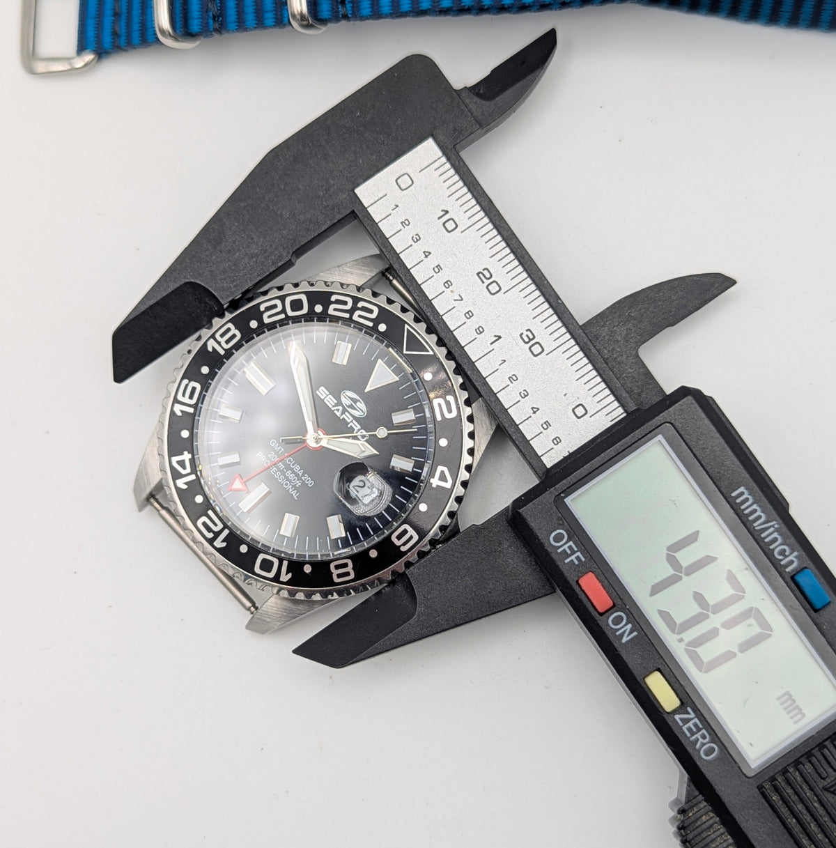 Seapro GMT Scuba 200 Professional Quartz — Black Dial, Steel Case, Sold Naked - Bezel & Hide