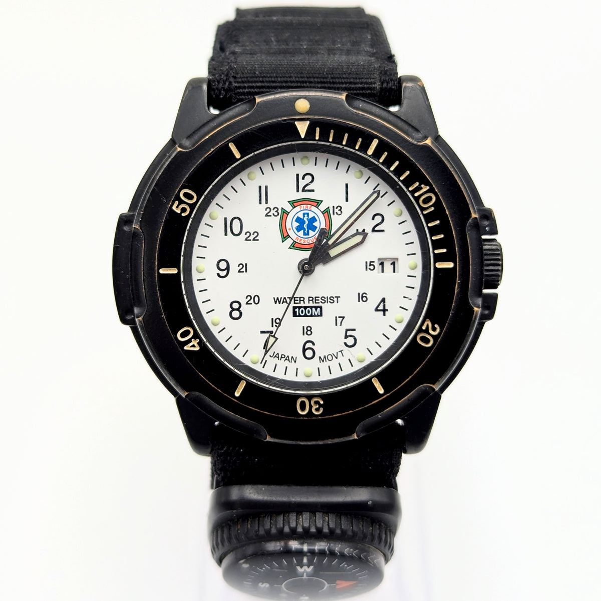 Fire rescue watch. Japan Movement - Bezel & Hide