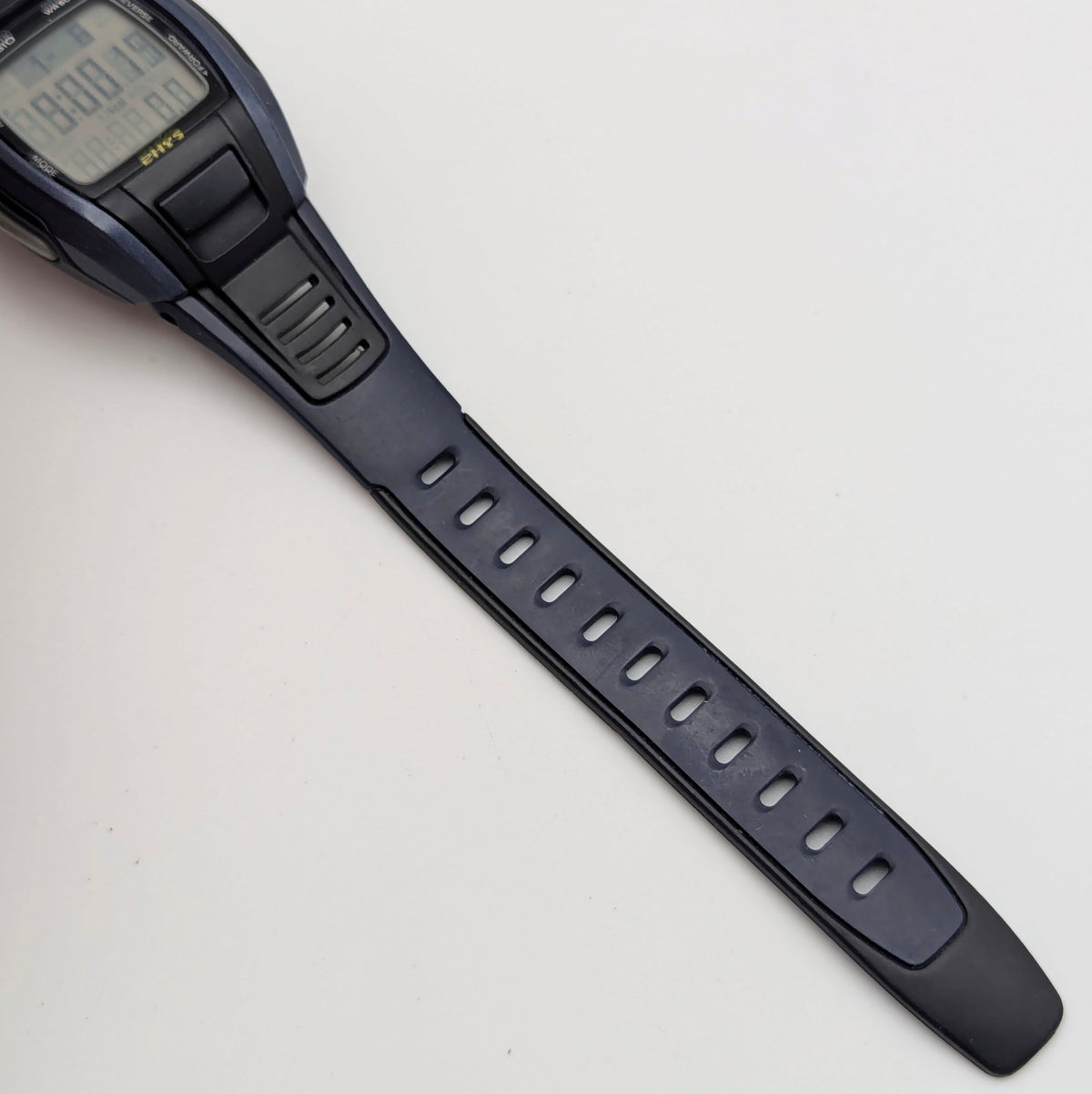 Casio Phys STP-100 Pedometer Watch — Navy/Black, Walking Calorie Counter, Sold Naked - Bezel & Hide