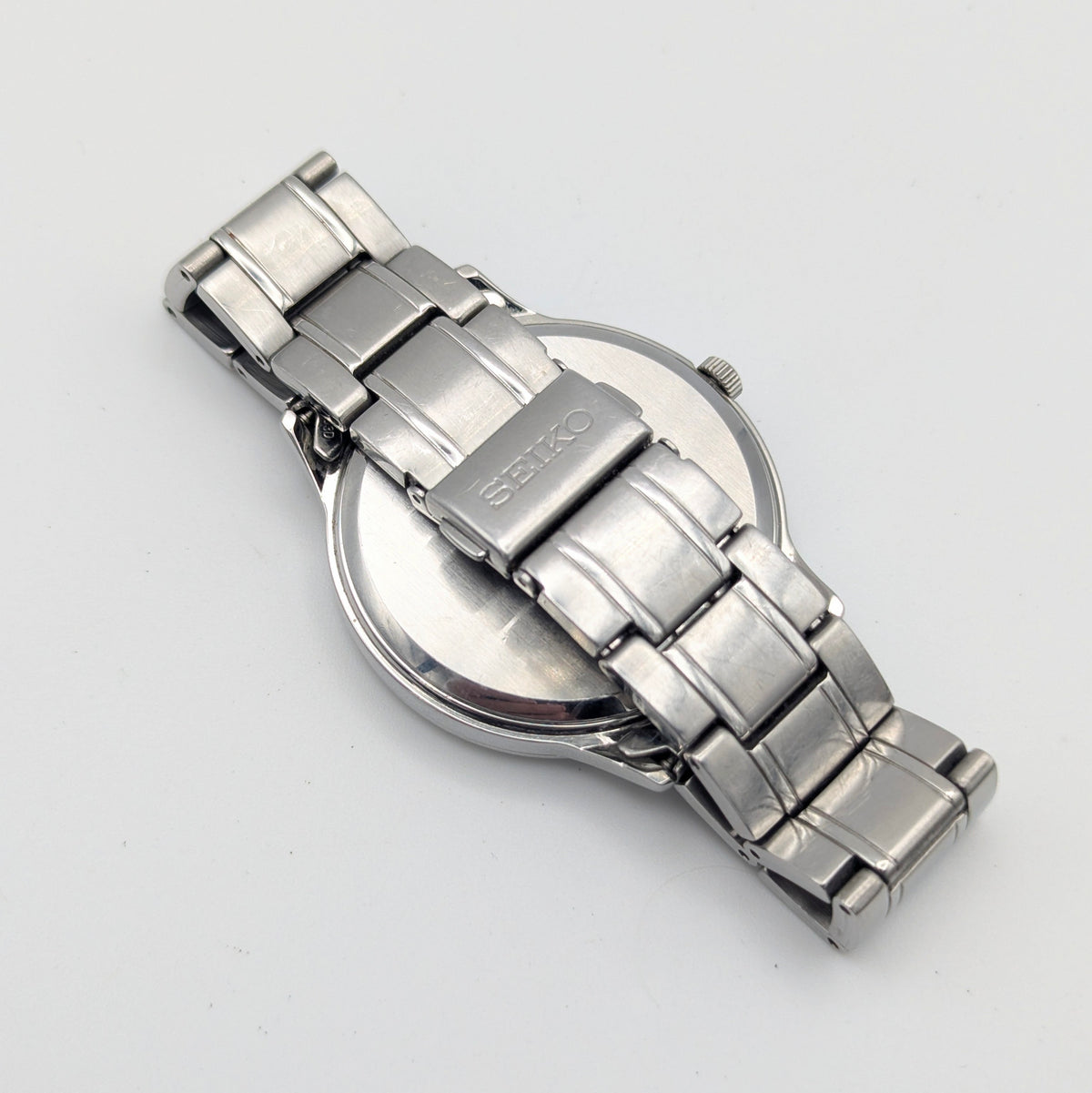 Seiko 7N42 Blue Sunburst Dial Men's Watch — Sold Naked - Bezel & Hide