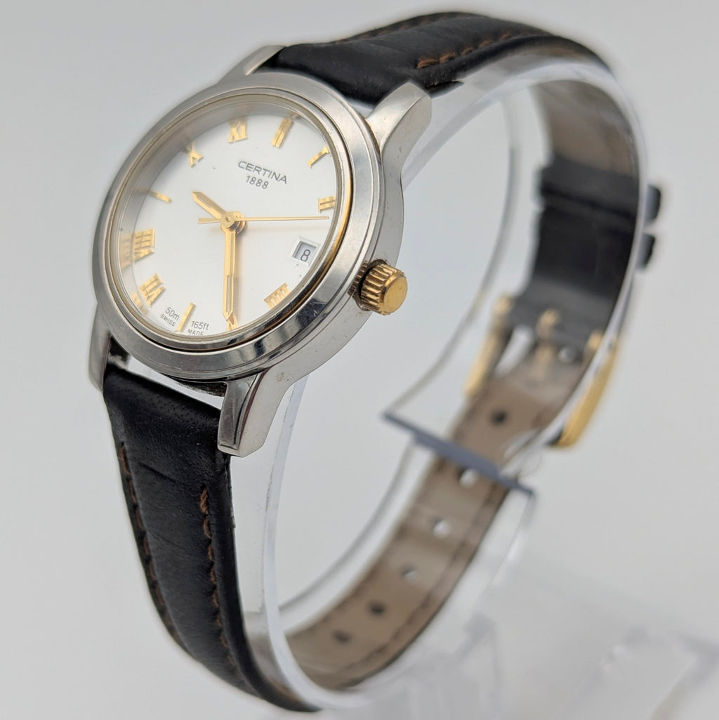 Certina 1888 Ref. 250.1194.44 — Two-Tone, White Dial, Ladies' Quartz Watch - Bezel & Hide