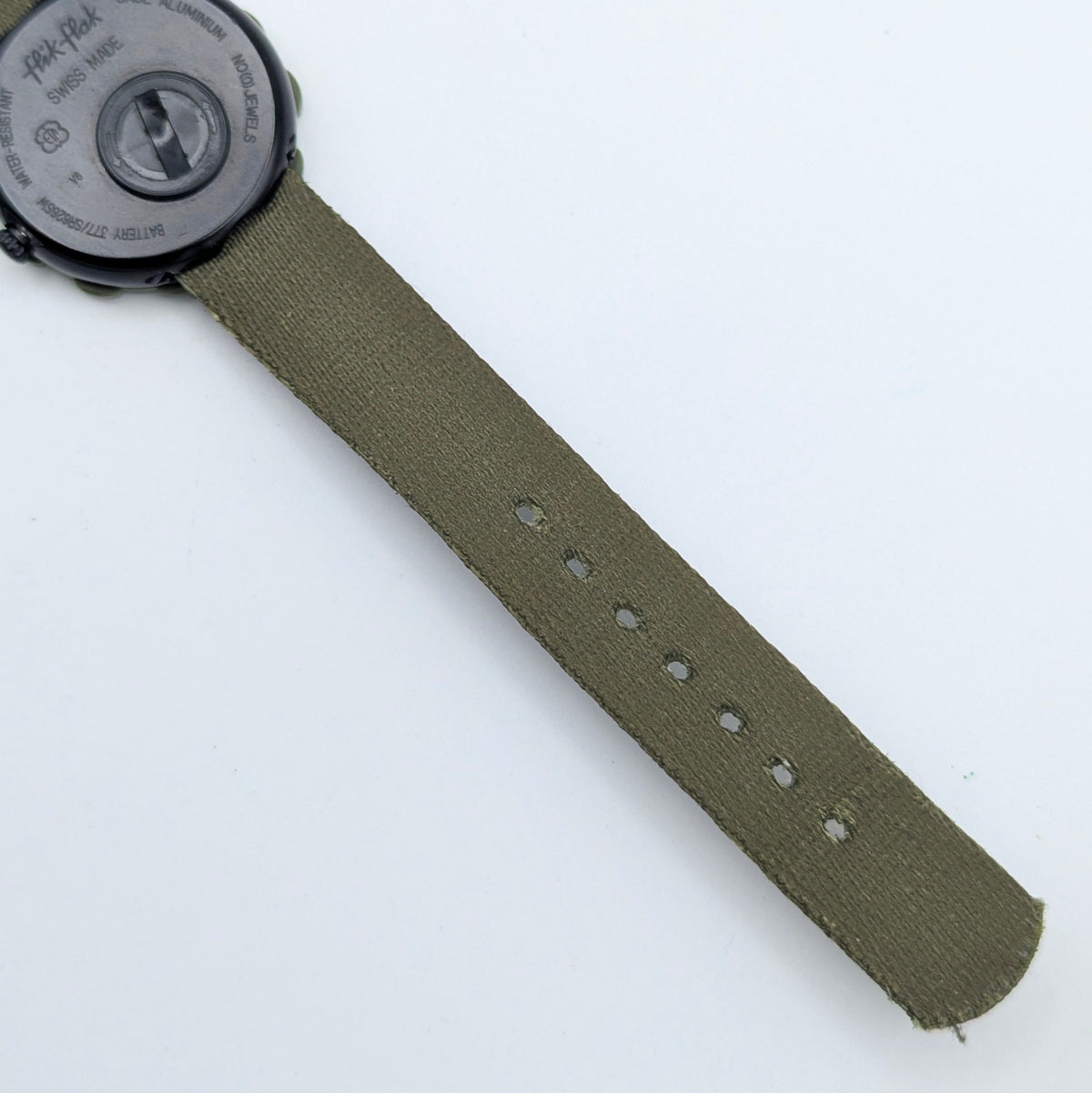 Flik Flak Kids Tribal Military Quartz Watch — Swiss Made, Time-Teaching Fun, Sold Naked - Bezel & Hide