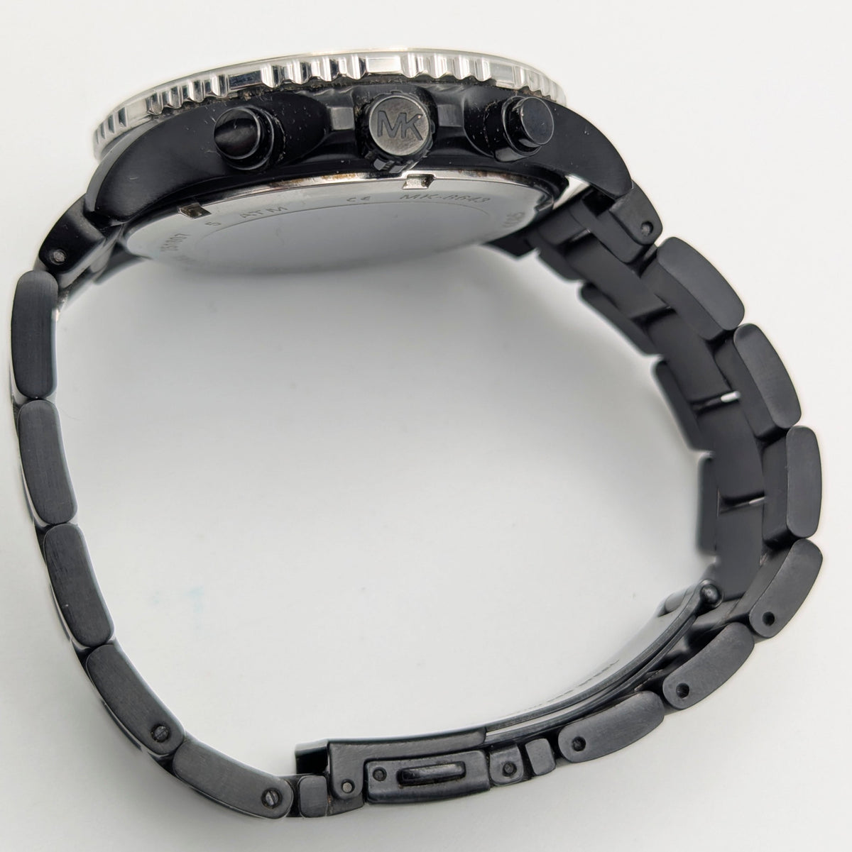 Michael Kors Lexington MK-8643 Chronograph — 45mm Black Ion-Plated, Japanese Quartz, Sold Naked - Bezel & Hide