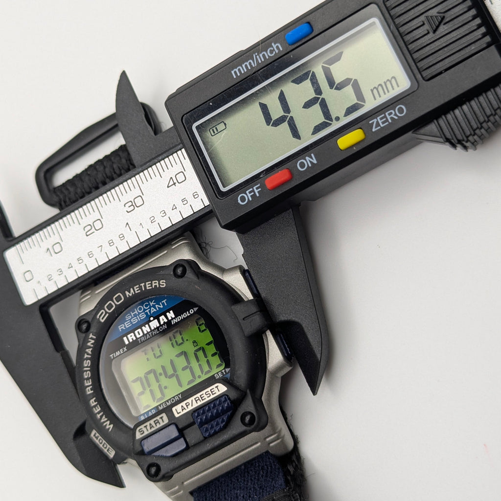 Timex Ironman Triathlon 8-Lap Digital Watch — INDIGLO, Original Strap, Vintage - Bezel & Hide