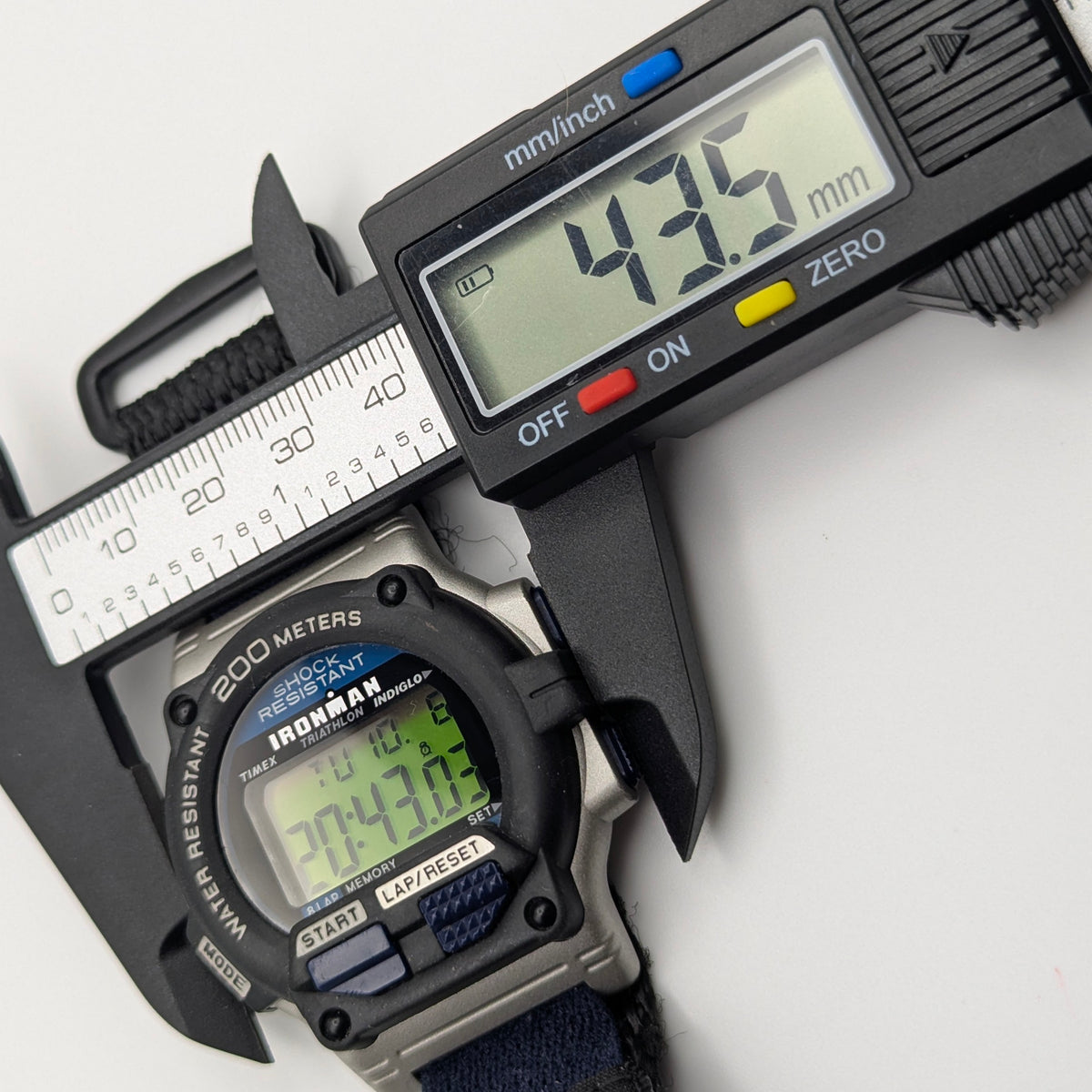Timex Ironman Triathlon 8-Lap Digital Watch — INDIGLO, Original Strap, Vintage - Bezel & Hide