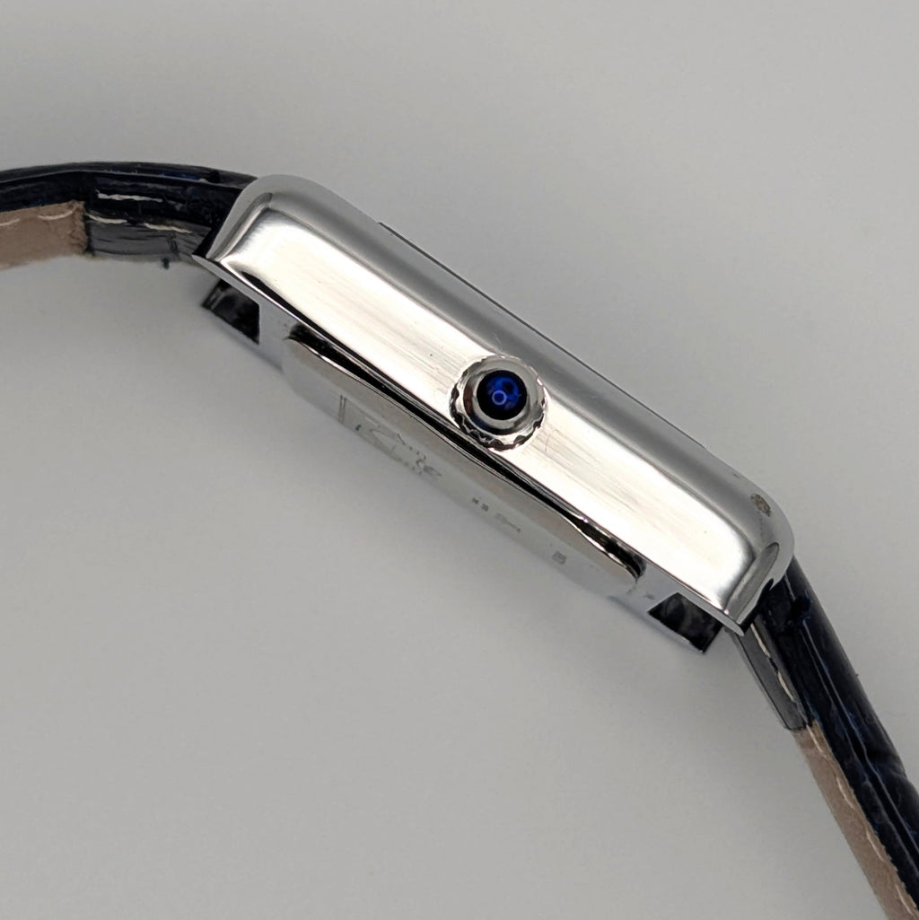 o.W.c Bristol Tank Blue Dial Quartz Watch — Odd Watch Company, Sold Naked - Bezel & Hide