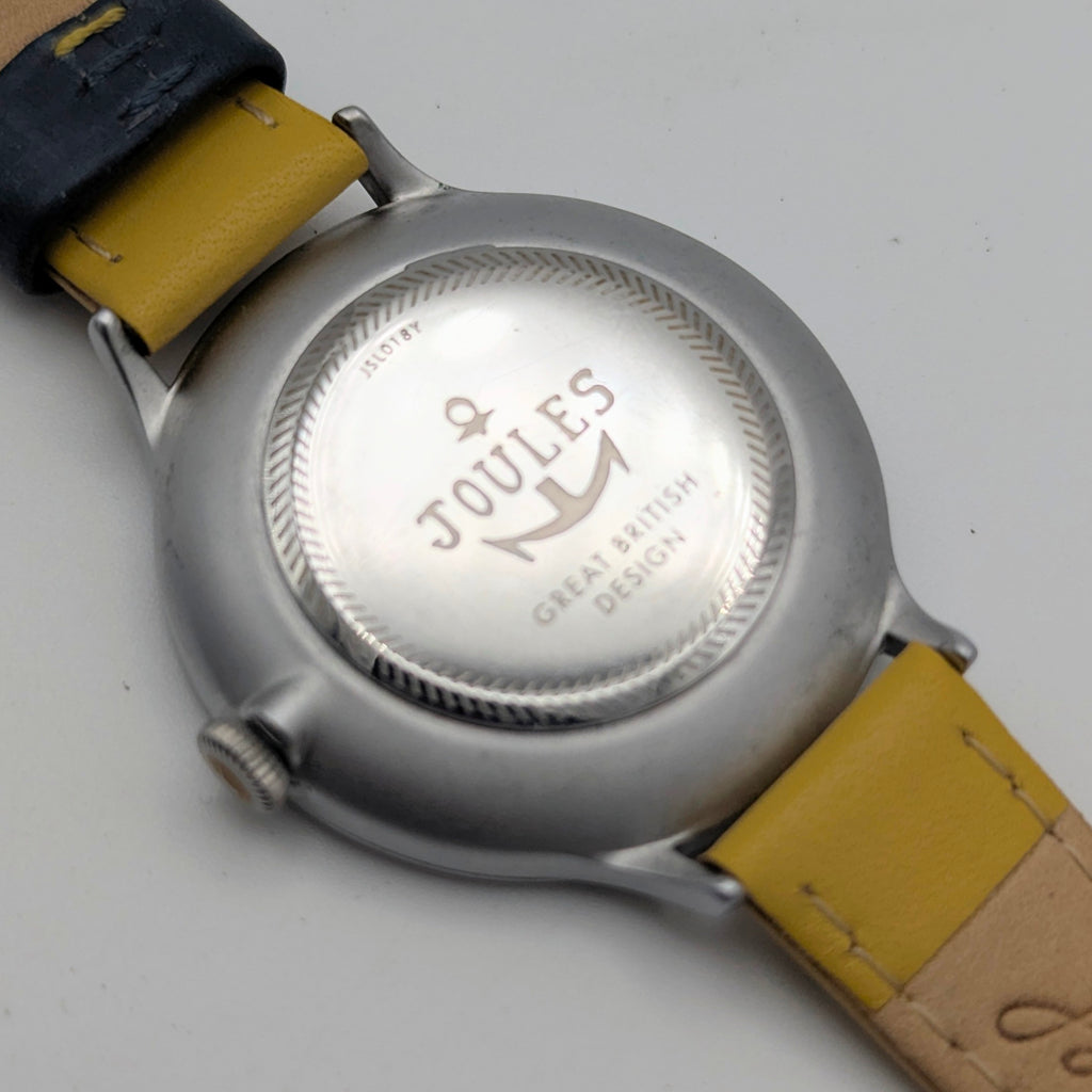 Joules JS1C1PY Yellow Stripe Ladies' Quartz Watch — Sold Naked - Bezel & Hide