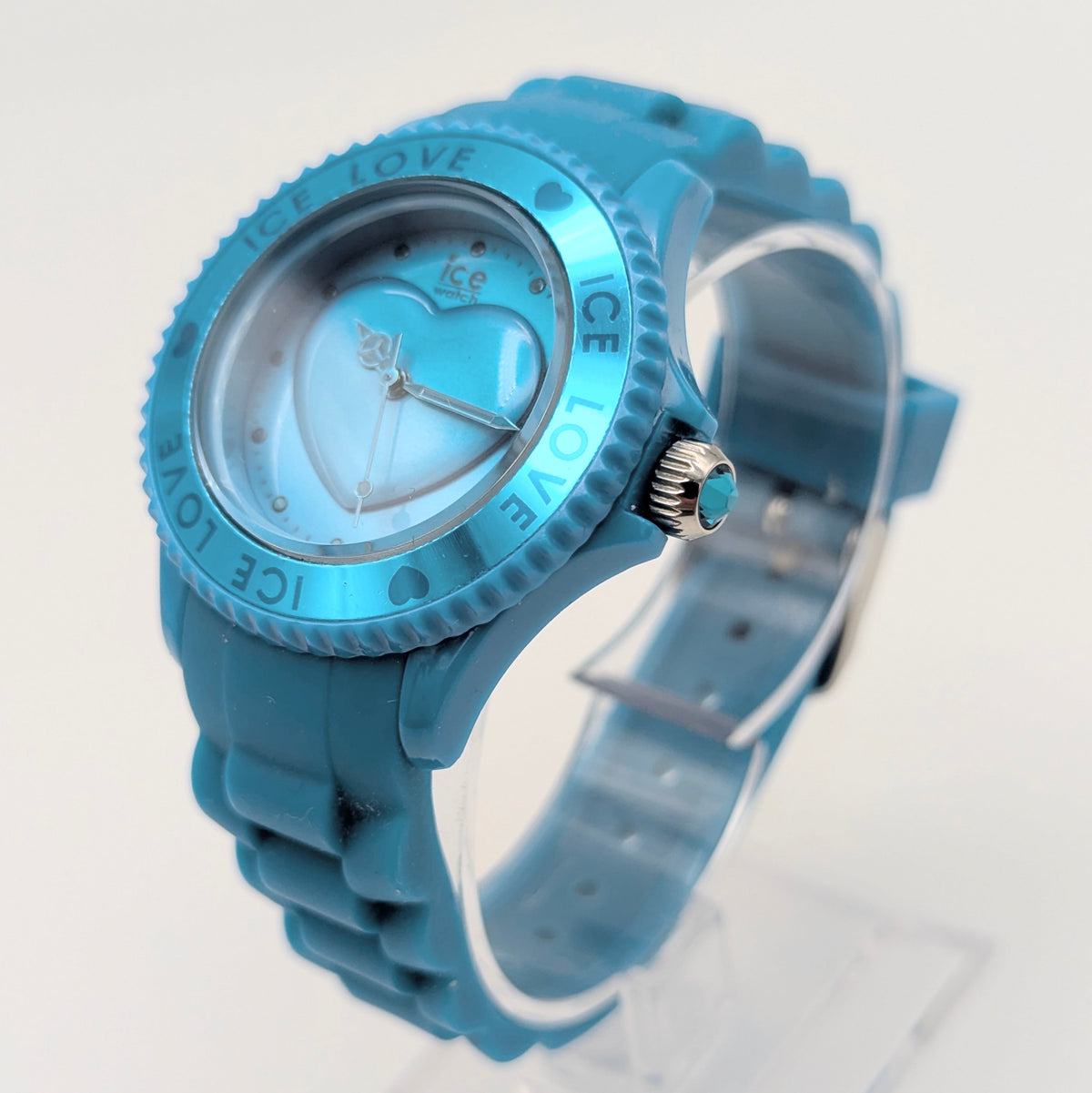 Ice-Watch Ice Love Quartz Watch — Turquoise Silicone, Sold Naked - Bezel & Hide