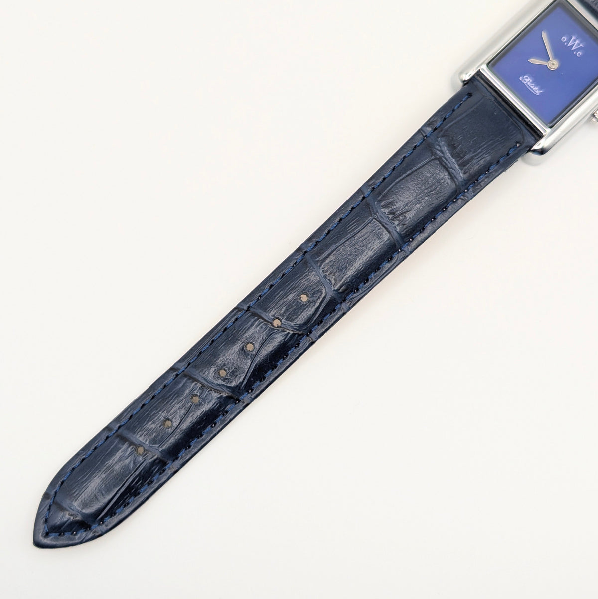 o.W.c Bristol Tank Blue Dial Quartz Watch — Odd Watch Company, Sold Naked - Bezel & Hide