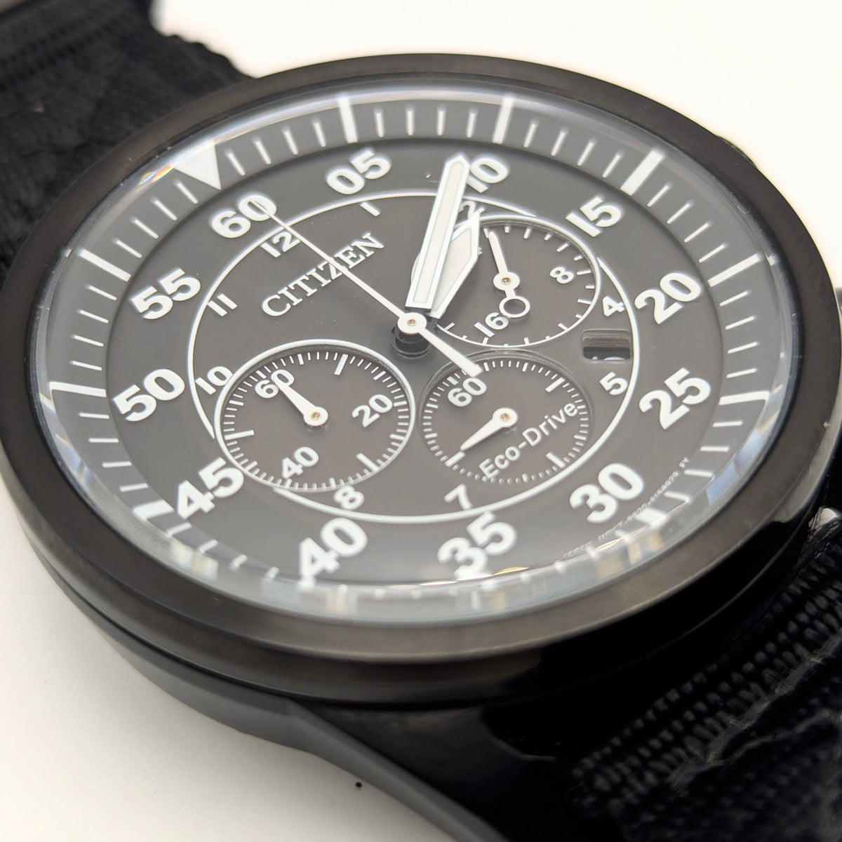 Citizen Avion Eco-Drive Chronograph - Bezel & Hide