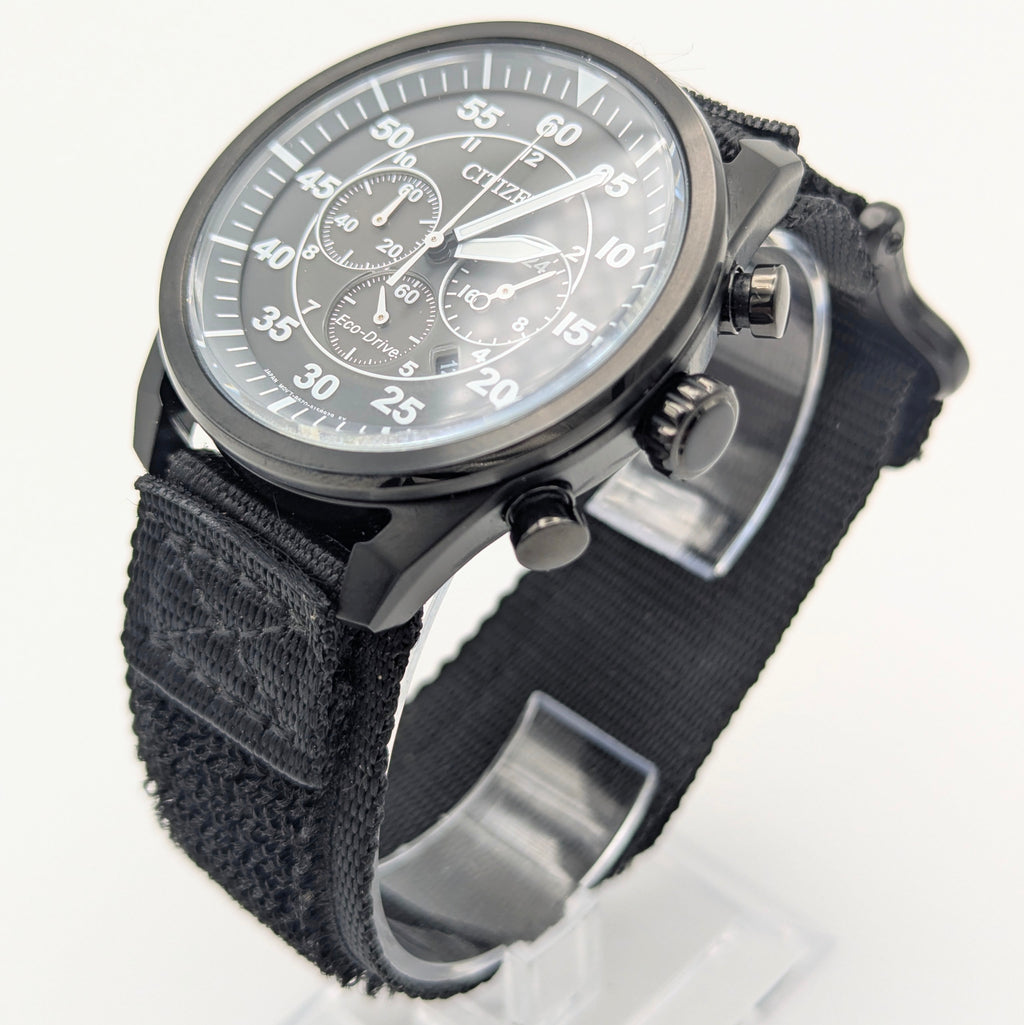 Citizen Avion Eco-Drive Chronograph - Bezel & Hide