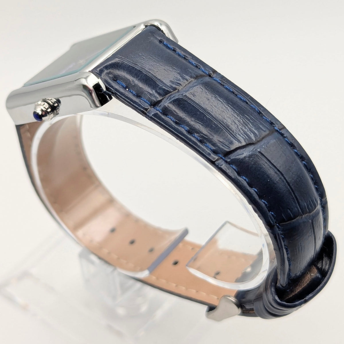 o.W.c Bristol Tank Blue Dial Quartz Watch — Odd Watch Company, Sold Naked - Bezel & Hide