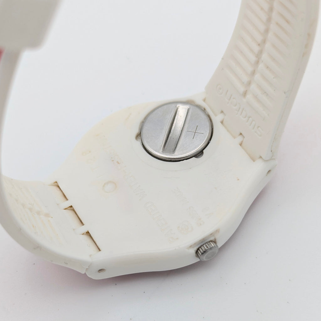 Swatch Originals Gent Poppy Red GE709 — Day-Date, Red Dial, Sold Naked - Bezel & Hide