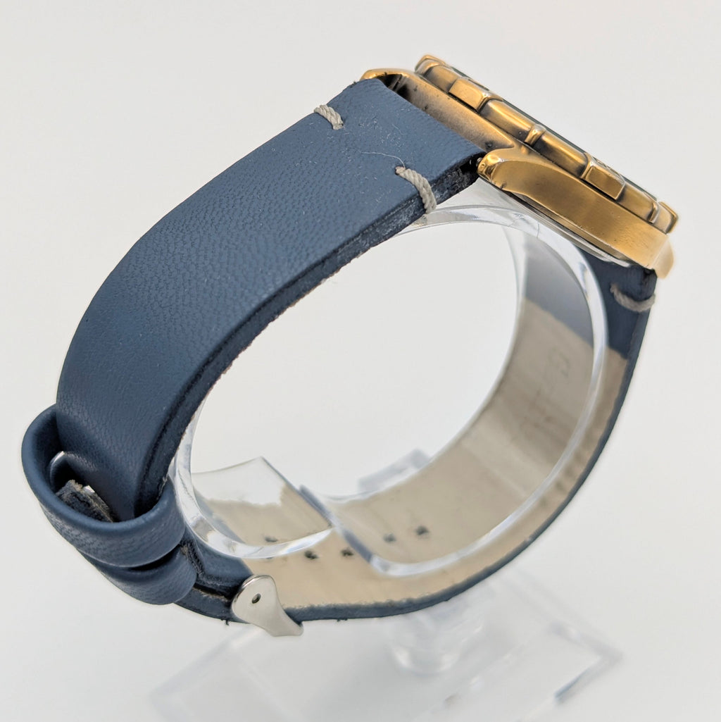 Alba Field Gear V33F-6A80 Triple Calendar Watch – Gold Tone, Dark Dial
