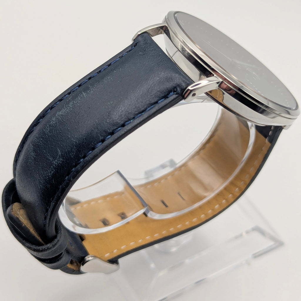 Hartley Stag Charcoal Dial Quartz Men's Watch — Sapphire Crystal, Navy Strap, Boxed - Bezel & Hide