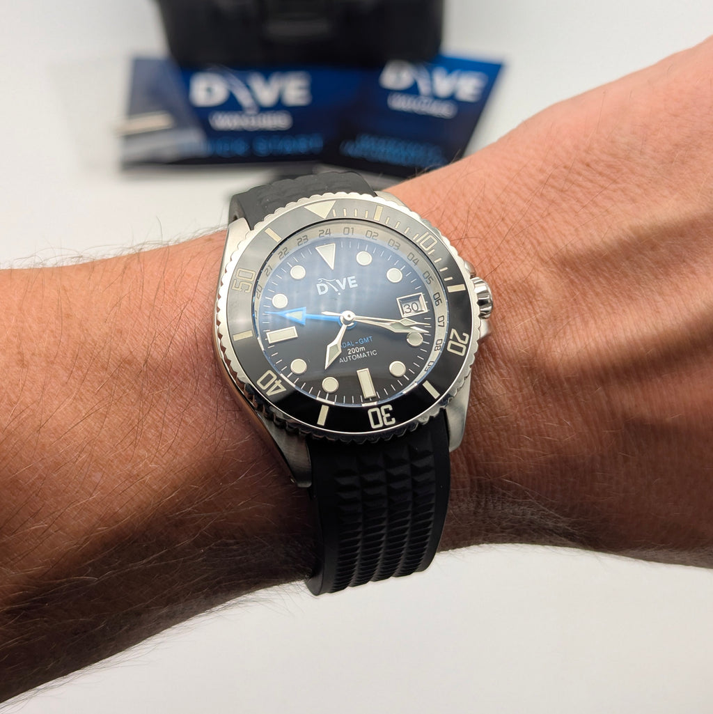 DIVE Watches — Hadal GMT | Dual-GMT Automatic Diver, Limited Edition (Serial: 0725014) - Bezel & Hide