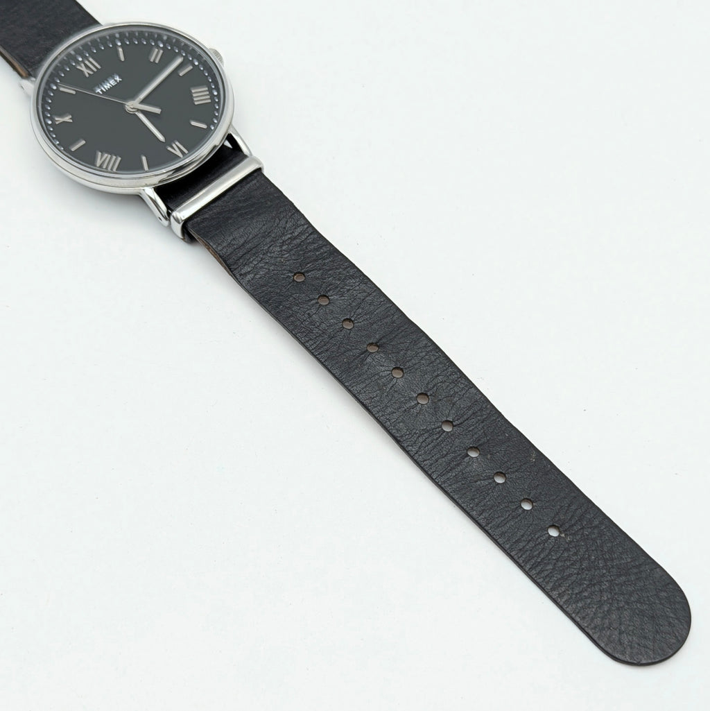 Timex Southview TW2R28600 Quartz — Black Dial, Black Leather NATO, Sold Naked - Bezel & Hide