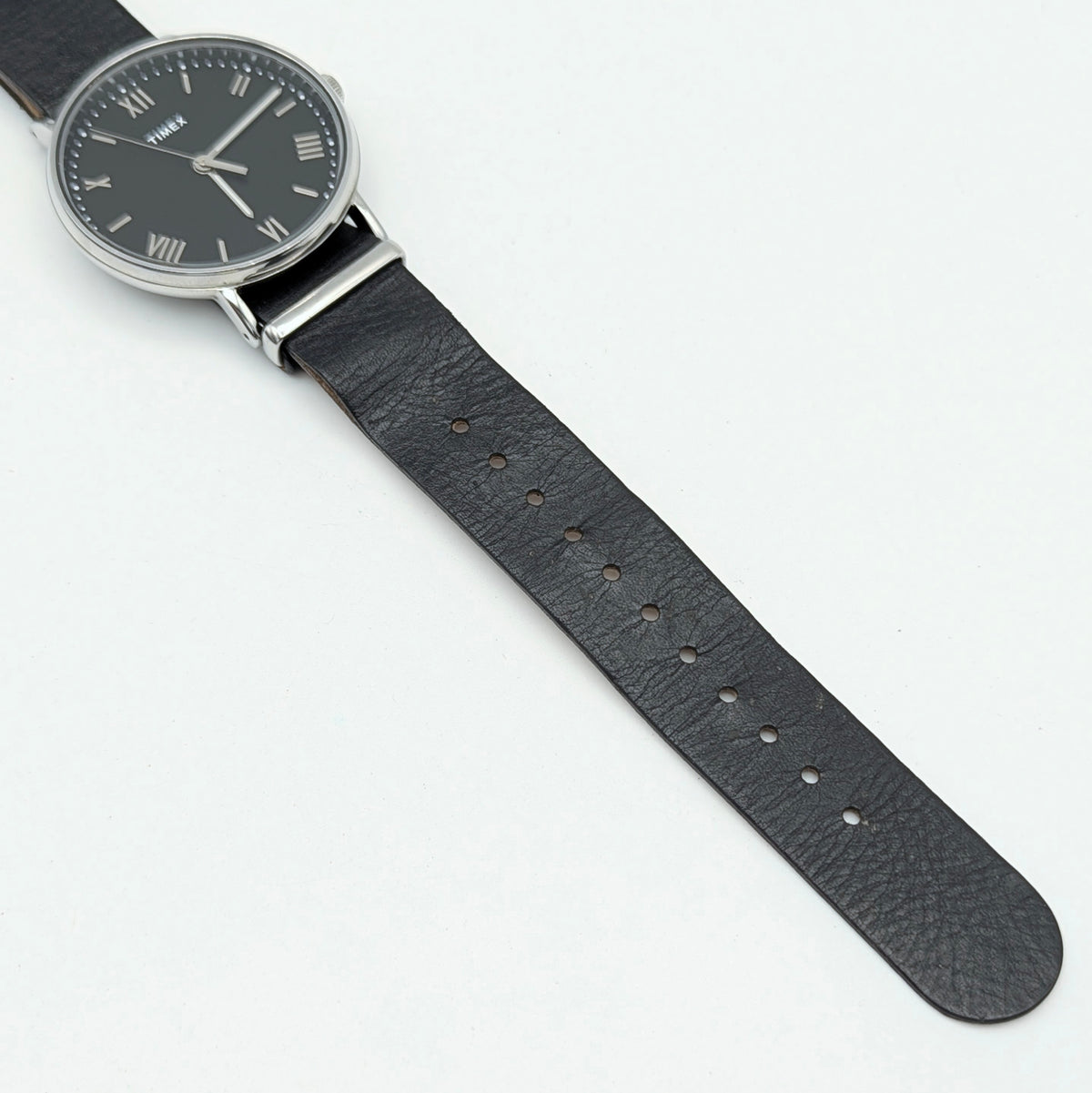 Timex Southview TW2R28600 Quartz — Black Dial, Black Leather NATO, Sold Naked - Bezel & Hide