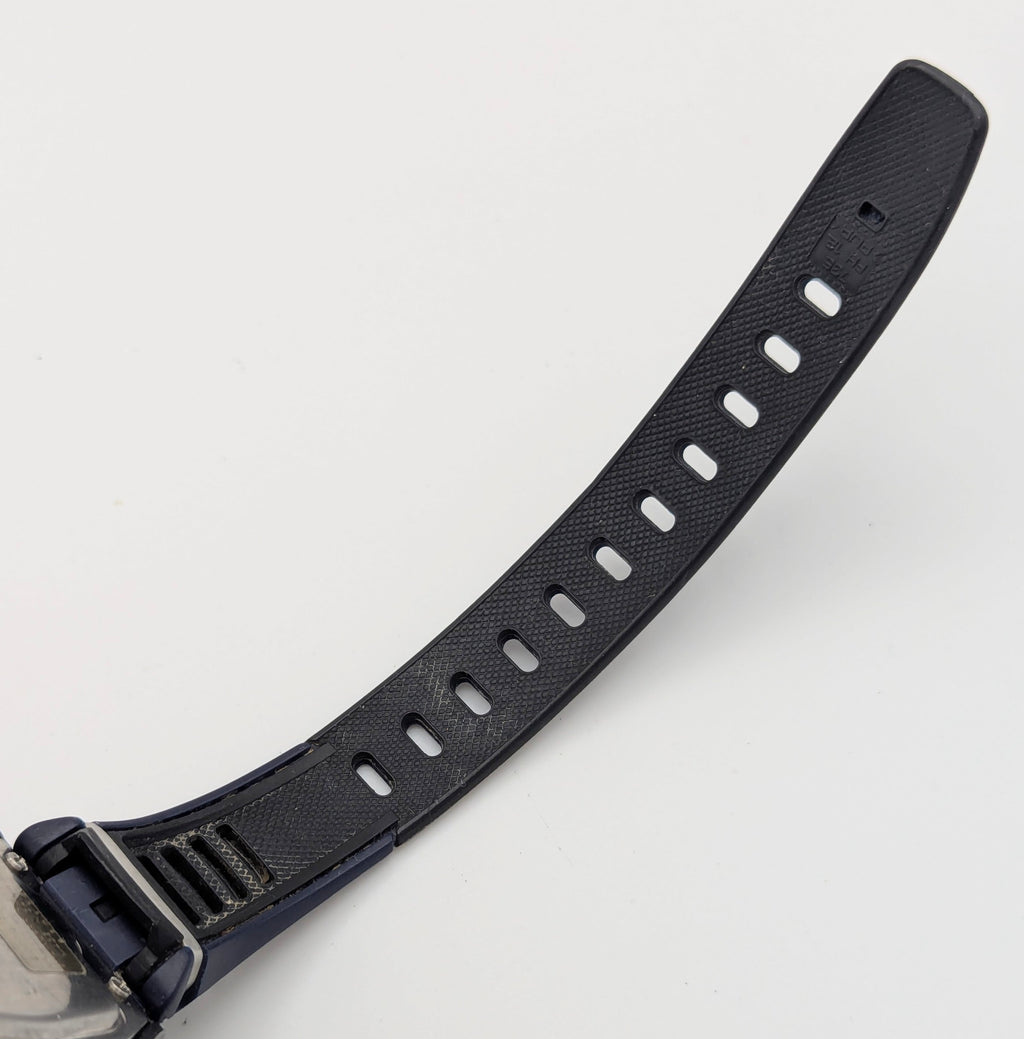Casio Phys STP-100 Pedometer Watch — Navy/Black, Walking Calorie Counter, Sold Naked - Bezel & Hide