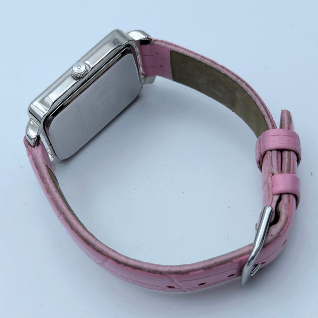Betty Boop Quartz Watch — Pink Strap, Rectangle Case, Sold Naked - Bezel & Hide