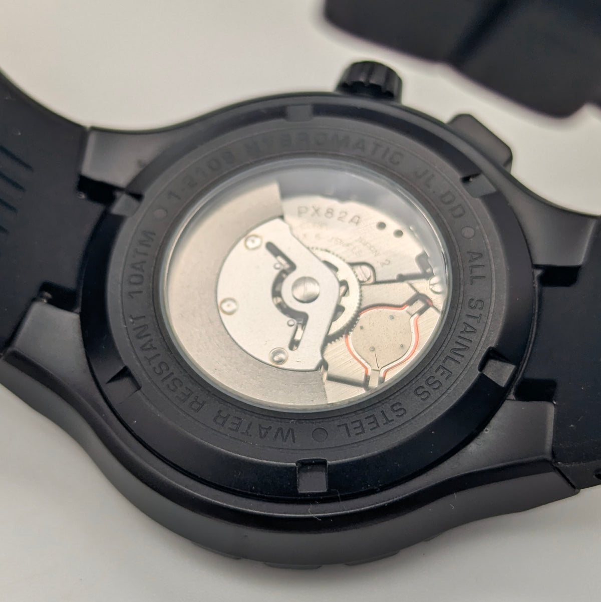Jacques Lemans Hybromatic 1-2109 Hybrid Quartz Watch, Black & Orange, Boxed