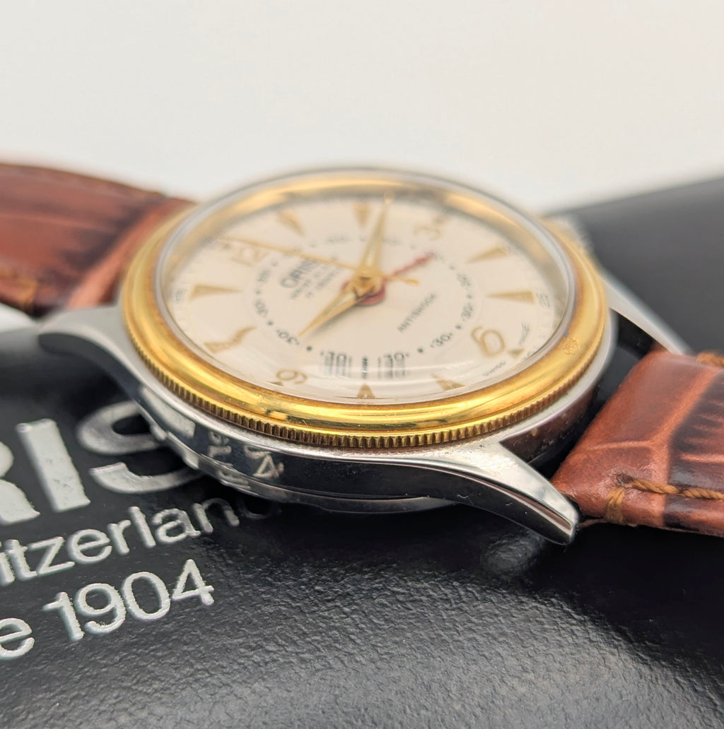 Oris Wrist Alarm Limited Edition – Ref. 418-7451-63 | 18kt Gold Bezel | No. 0297/1600 - Bezel & Hide