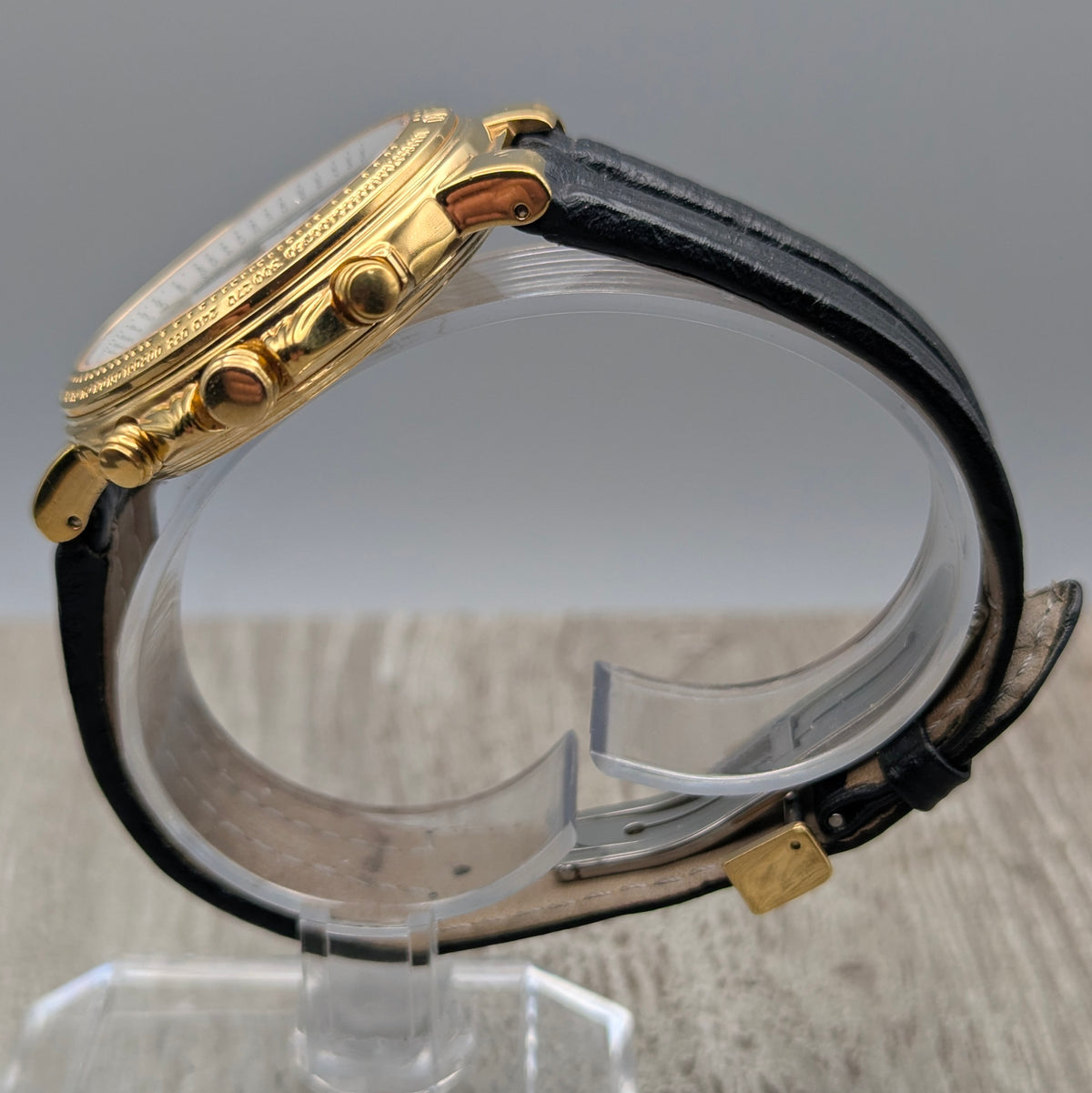 Rotary Kalif Chronograph – Gold Plated. Pre-Owned - Bezel & Hide