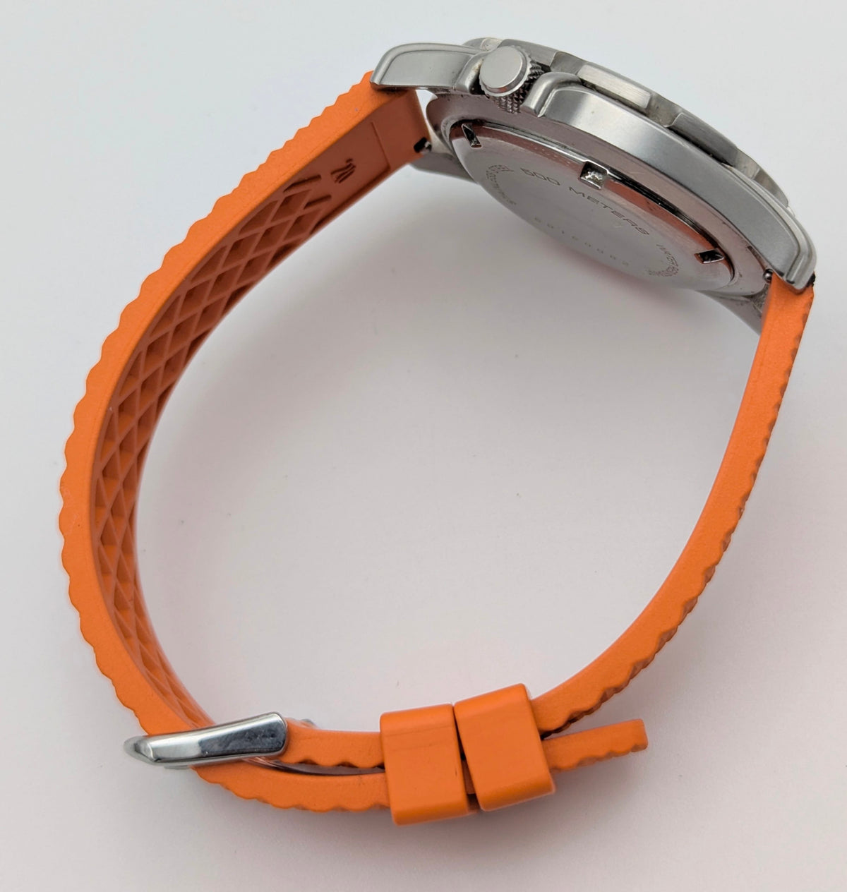 Aqua Lung Professional 500M Quartz Watch | Orange Dassari FKM Strap