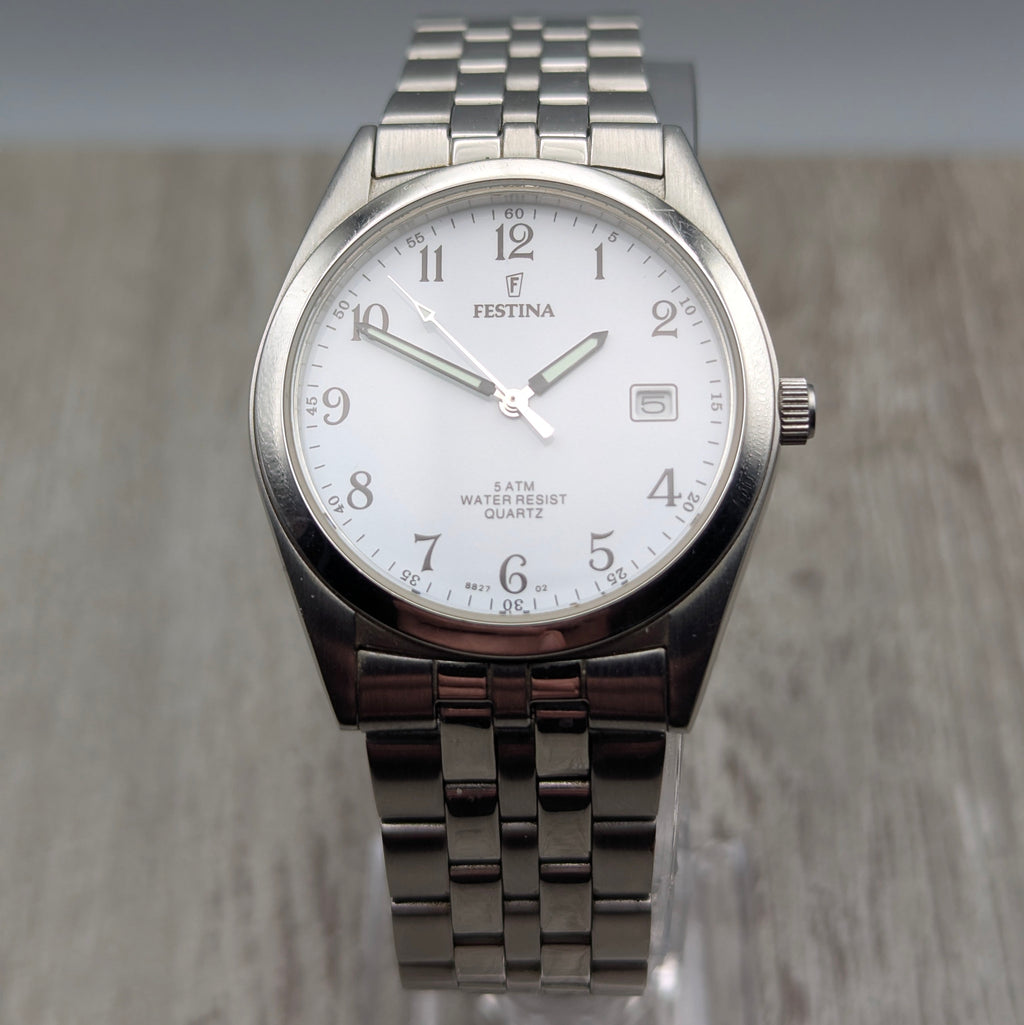 Festina 8827 Men's Stainless Steel Quartz Watch - Bezel & Hide