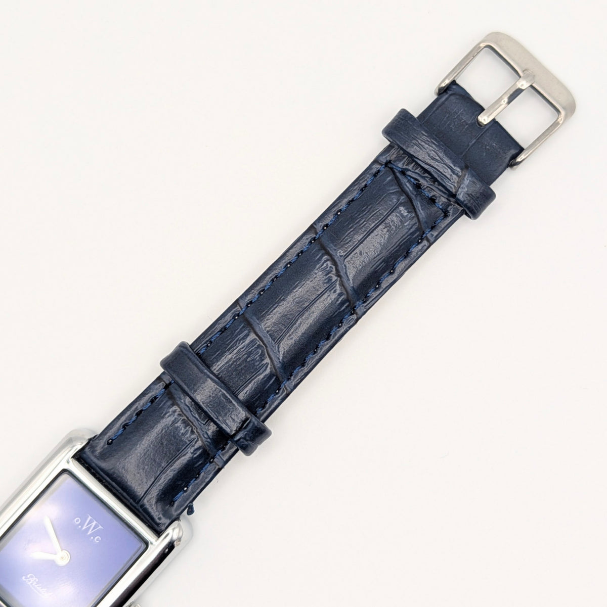 o.W.c Bristol Tank Blue Dial Quartz Watch — Odd Watch Company, Sold Naked - Bezel & Hide