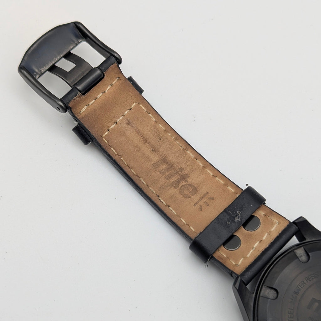 Nite ICON Tritium Field Watch — Black PVD, 100m, Men's - Bezel & Hide