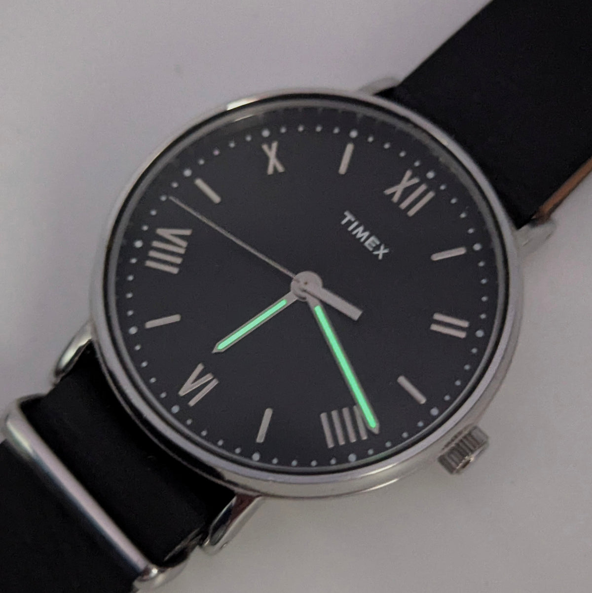 Timex Southview TW2R28600 Quartz — Black Dial, Black Leather NATO, Sold Naked - Bezel & Hide