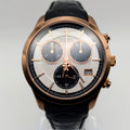 Dreyfuss & Co. Swiss Quartz Chronograph Men's Watch — Rose Gold, White Panda Dial - Bezel & Hide