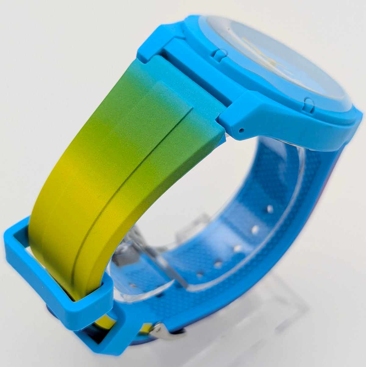 Guess Originals Retro Pop W0979L28 Unisex Watch — Blue & Lime Ombre, Quartz, Tags On - Bezel & Hide