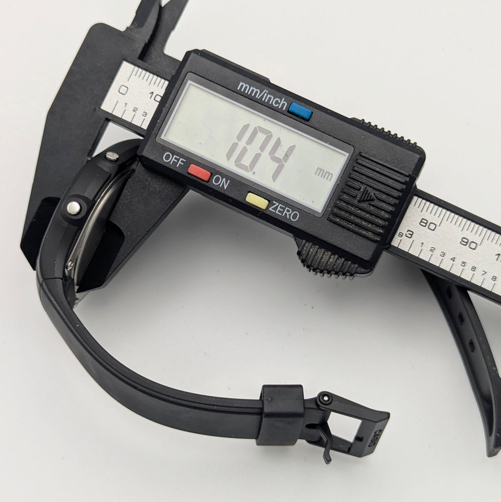 Casio AMW-90H Ana-Digi Watch — Black Resin, Gold Dial, Dual Time, Alarm, Sold Naked - Bezel & Hide
