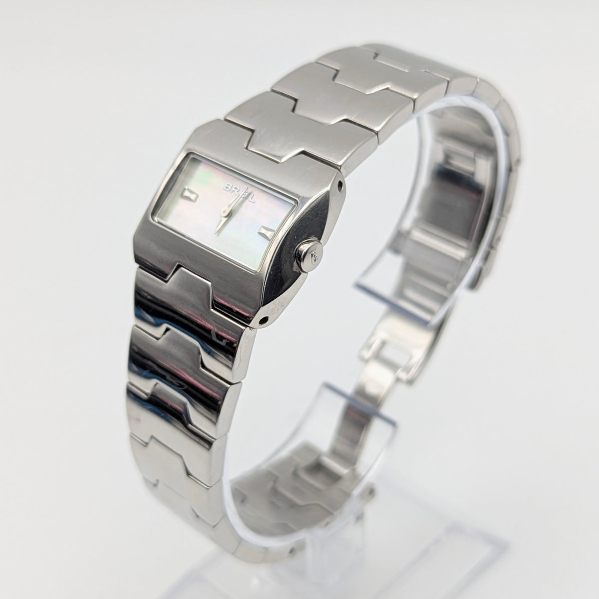 Breil Ladies Quartz Watch — Mother of Pearl Dial, Puzzle-Link Bracelet, Sold Naked - Bezel & Hide